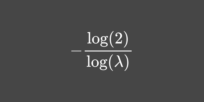 Estimating the half-life of a time series